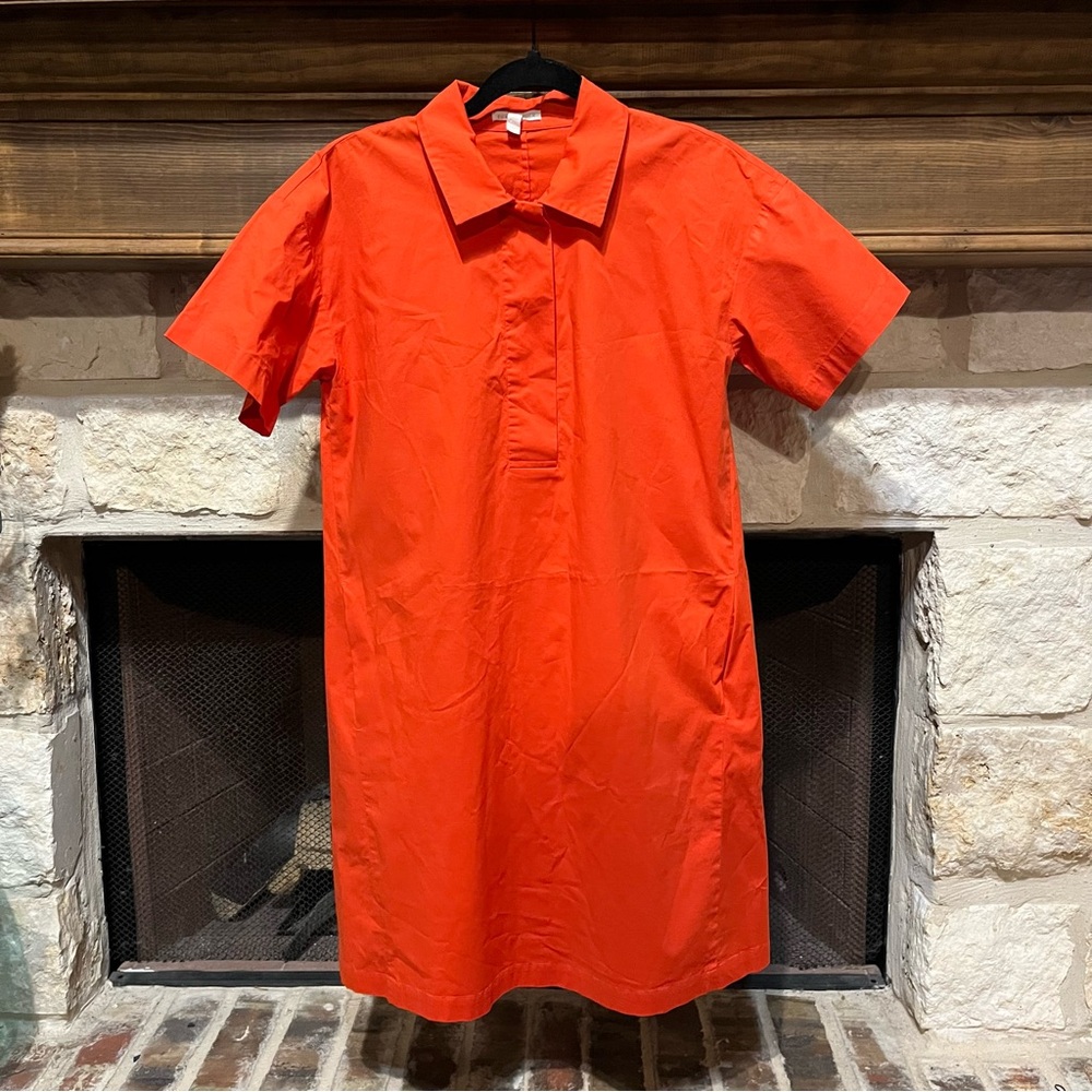 Eileen Fisher Organic Cotton Short Sleeve Shirt Dress